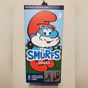NIB - The Smurfs 3 Pairs Graphic Crew Socks